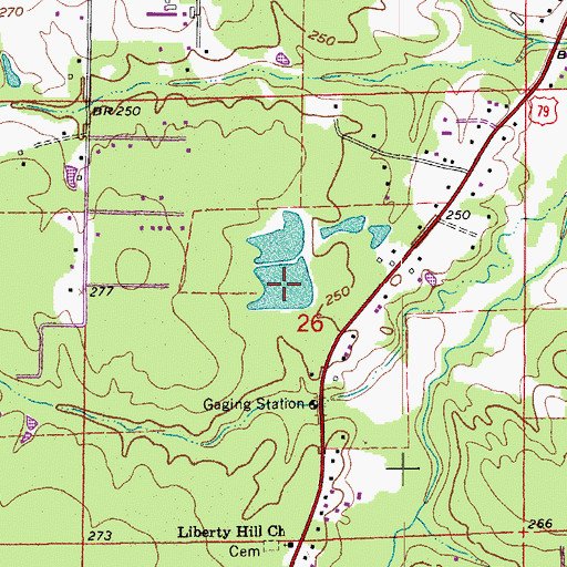 Topographic Map of Oakley Lake Number Two, AR