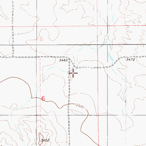 Topographic Map of 01N57E19AABB01 Well, MT