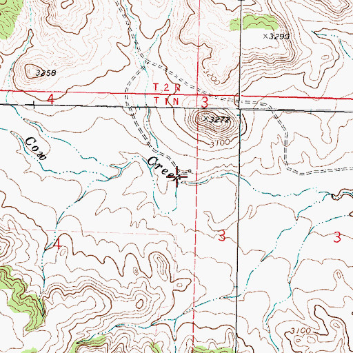Topographic Map of 01N42E04ACA_01 Spring, MT