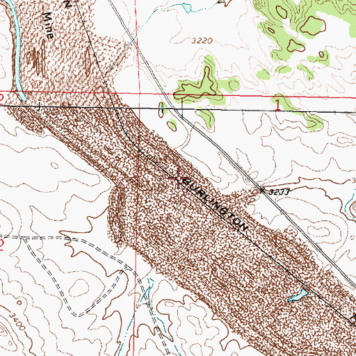Topographic Map of 01N41E01BCAB01 Well, MT