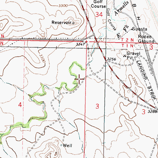 Topographic Map of 01N41E04ADAA01 Well, MT