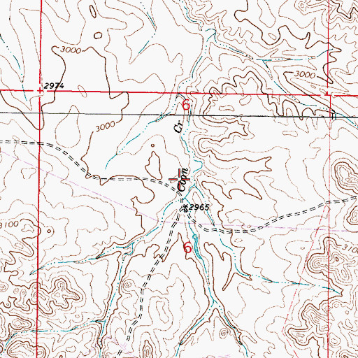 Topographic Map of 01N46E06BDAD01 Well, MT