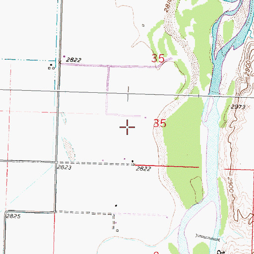 Topographic Map of 02N33E35CD__01 Well, MT