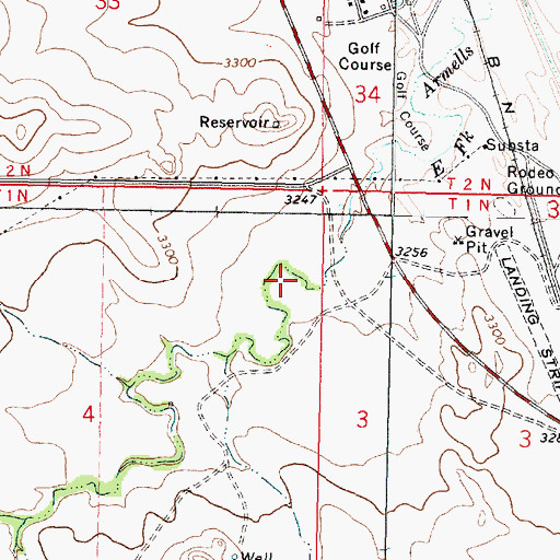 Topographic Map of 01N41E04AADB01 Well, MT