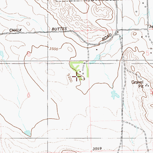 Topographic Map of 01N58E06ADDC01 Well, MT