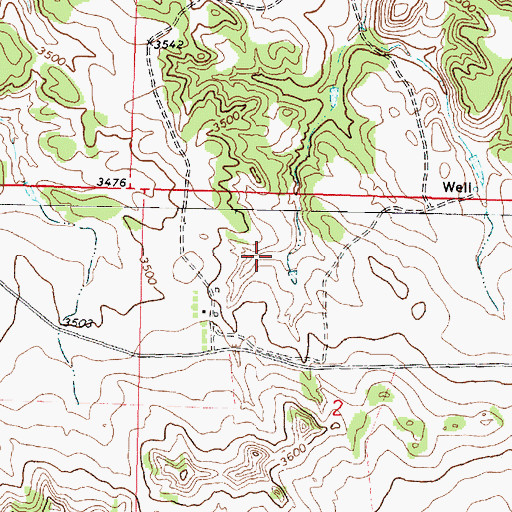 Topographic Map of 01N40E02BACD01 Well, MT