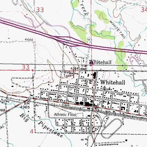 Topographic Map of 01N04W04ABBA01 Well, MT