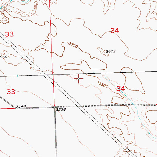 Topographic Map of 02N25E34C___01 Well, MT
