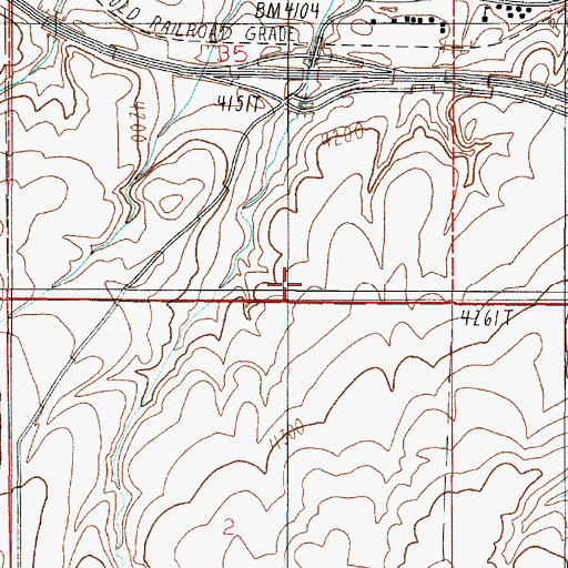 Topographic Map of 02N02E35DCD_01 Well, MT