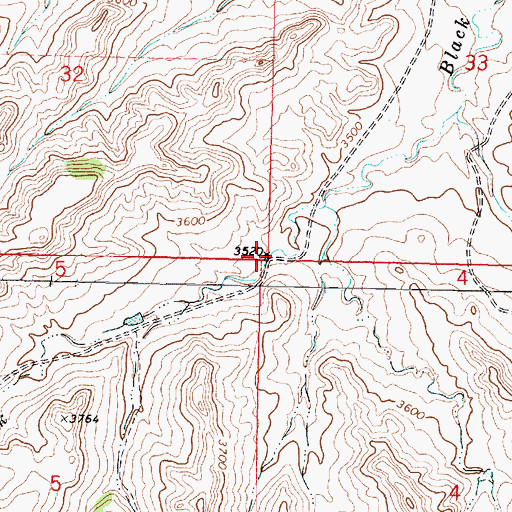 Topographic Map of 02N39E32DDDD01 Well, MT