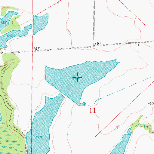 Topographic Map of Thomas Reservoir, AR