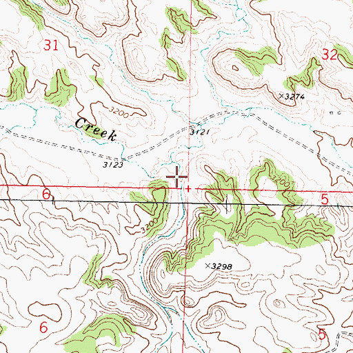 Topographic Map of 02N42E31DDDD01 Well, MT