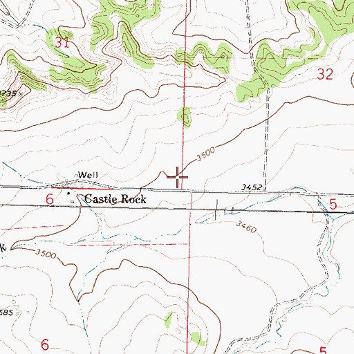 Topographic Map of 02N40E31DCCD01 Well, MT
