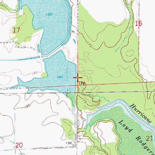Topographic Map of Sollars Reservoir Dam, AR