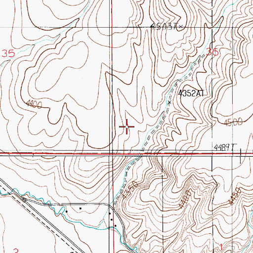 Topographic Map of 02N04E36CC__01 Well, MT