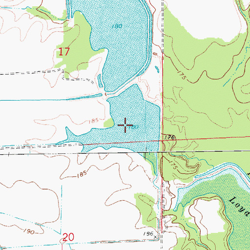 Topographic Map of Sollars Reservoir, AR