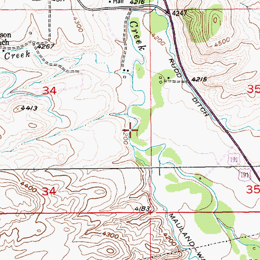 Topographic Map of 01N14E15DAAB01 Well, MT