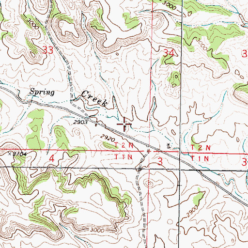Topographic Map of 02N44E33DDAC01 Well, MT