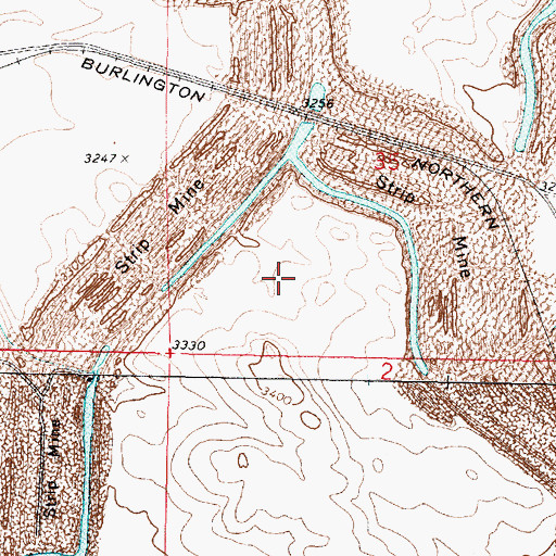 Topographic Map of 02N41E35CCAD01 Well, MT