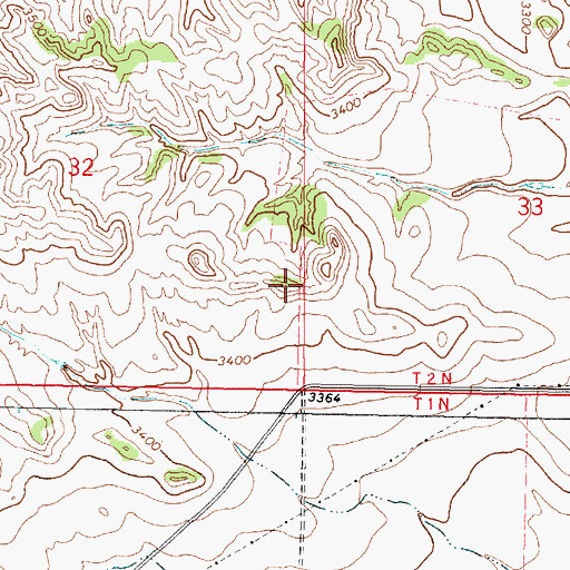 Topographic Map of 02N41E17ADAA01 Well, MT