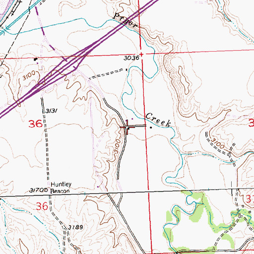 Topographic Map of 02N27E36ADAC01 Well, MT