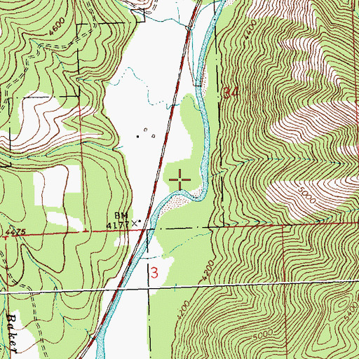 Topographic Map of 02N21W34CDAC01 Well, MT