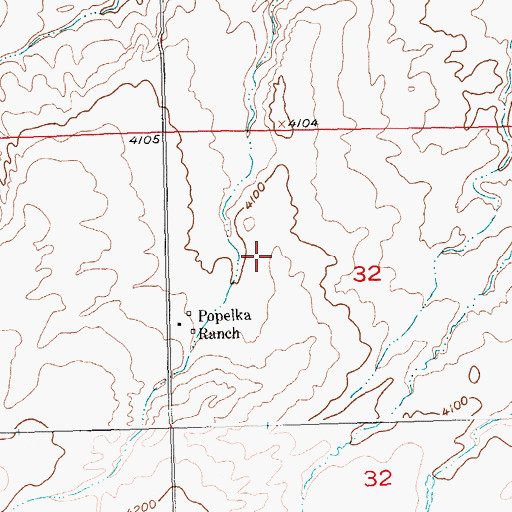 Topographic Map of 02N24E32B___01 Well, MT