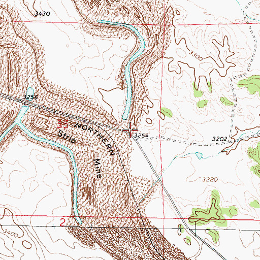 Topographic Map of 02N41E35DABD01 Well, MT