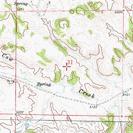 Topographic Map of 02N42E31CAAA01 Well, MT