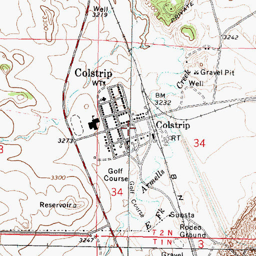 Topographic Map of 02N41E34BCDC01 Well, MT