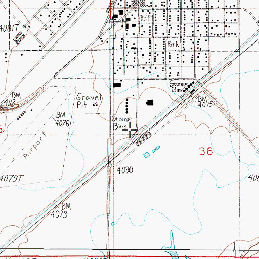 Topographic Map of 02N01E36BCDD01 Well, MT