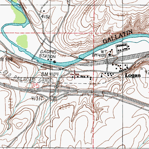 Topographic Map of 02N02E35AD__01 Well, MT