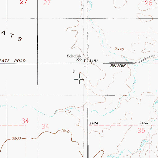 Topographic Map of 02N56E27DAA_01 Well, MT
