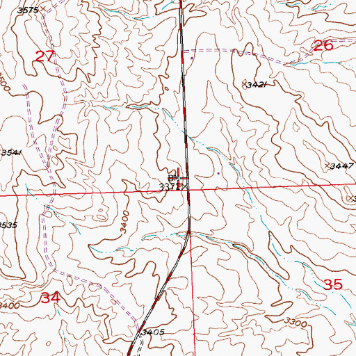 Topographic Map of 02N26E26BCBC01 Well, MT