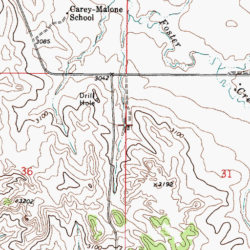 Topographic Map of 02N48E31BCBB01 Well, MT