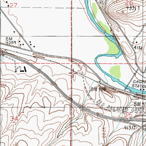 Topographic Map of 02N02E35BBB_01 Well, MT
