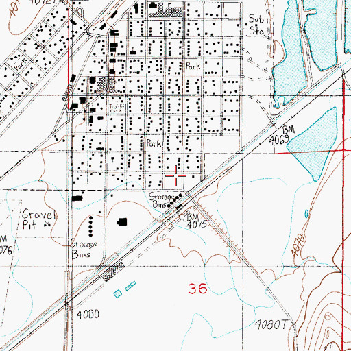 Topographic Map of 02N01E36BAAC01 Well, MT