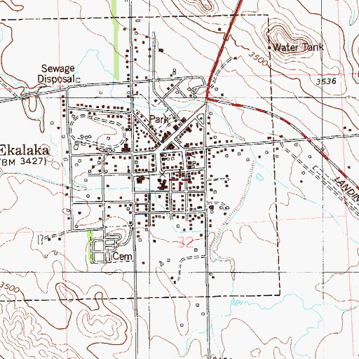 Topographic Map of 02N58E32BDB_01 Well, MT