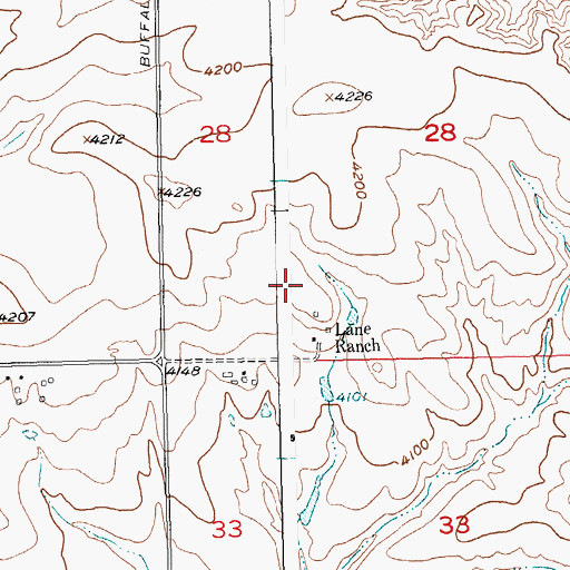 Topographic Map of 02N23E28C___01 Well, MT