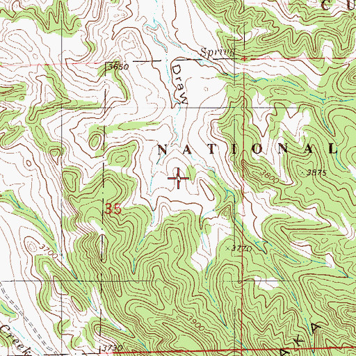 Topographic Map of 02N58E32BAD_01 Well, MT