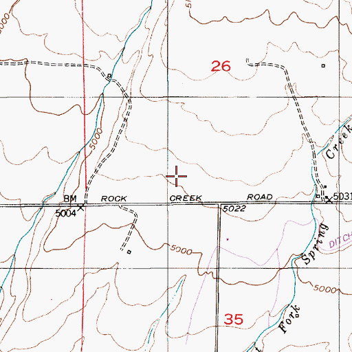 Topographic Map of 02N09E26CD__01 Well, MT