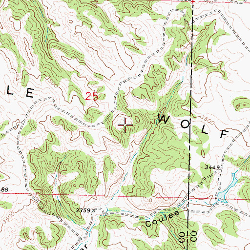 Topographic Map of 02N37E25DCAD01 Spring, MT