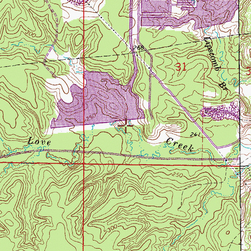 Topographic Map of Surge Pond Dam, AR