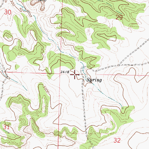 Topographic Map of 02N40E32BBAB01 Well, MT