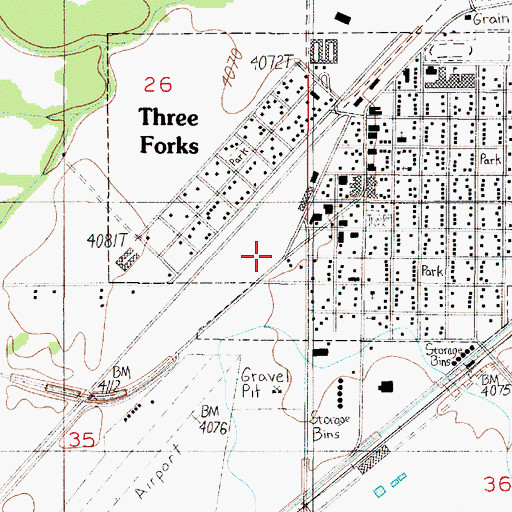 Topographic Map of 02N01E26DDDA01 Well, MT