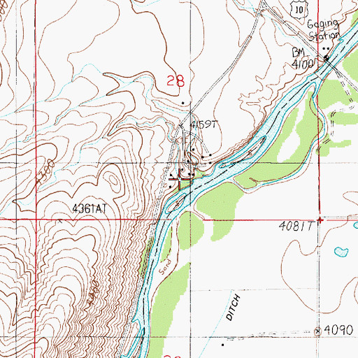 Topographic Map of 02N01E28DCBC01 Well, MT