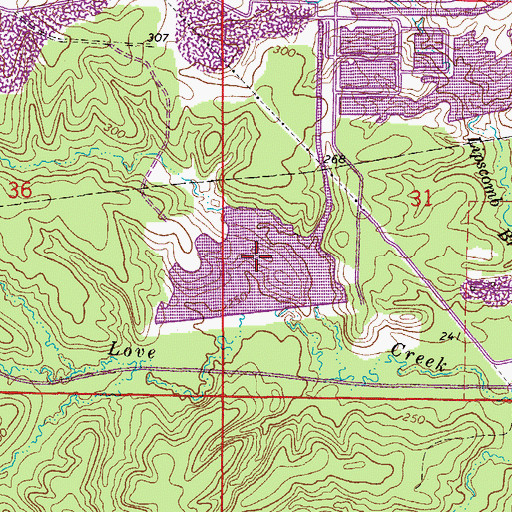 Topographic Map of Surge Pond, AR