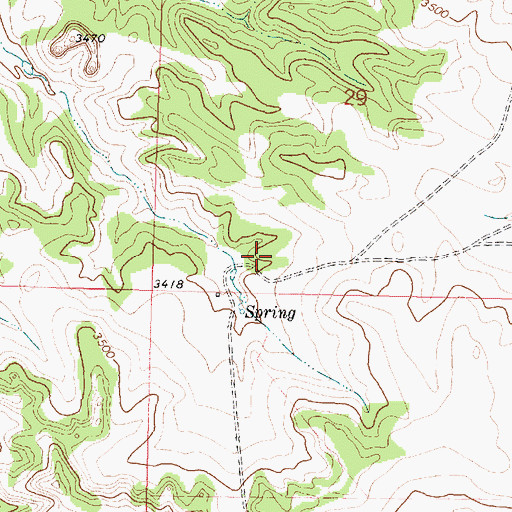 Topographic Map of 02N40E29CDCC01 Well, MT