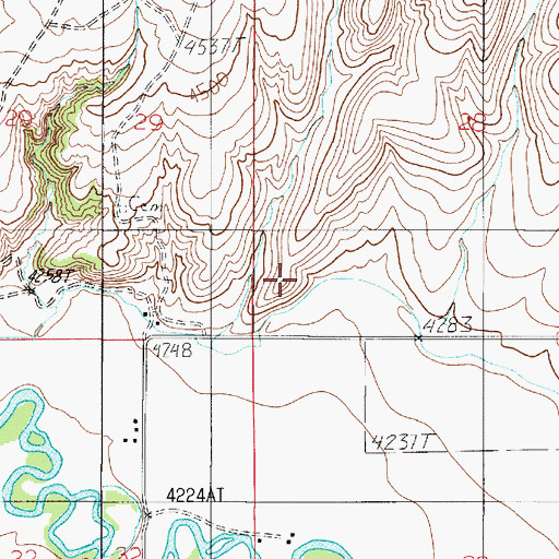Topographic Map of 02N04E28CC__01 Well, MT