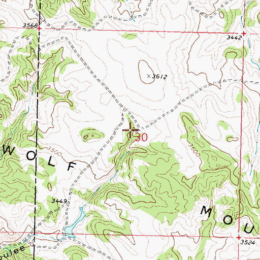 Topographic Map of 02N38E30BDDD02 Spring, MT